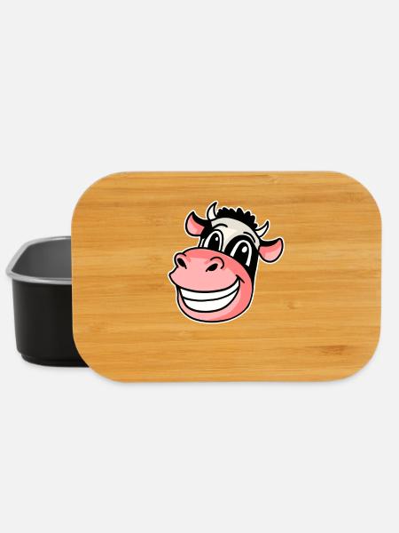 Kuh Kopf - Lunch Box - Schwarz