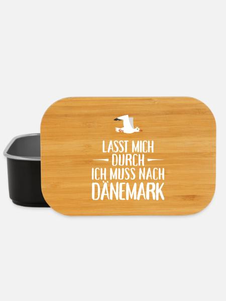 Lasst mich durch ich muss nach Dänemark Möwe - Lunch Box - Schwarz