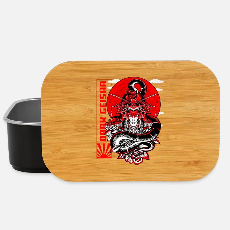 Dunkle Geisha japanische Kunstwerk - Lunch Box - Schwarz