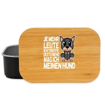 Doberman Pinscher - Ich mag keine Menschen - Lunch Box - Schwarz - Vorne