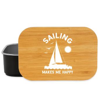 Sailing makes me happy - Boîte à goûter - noir - Devant