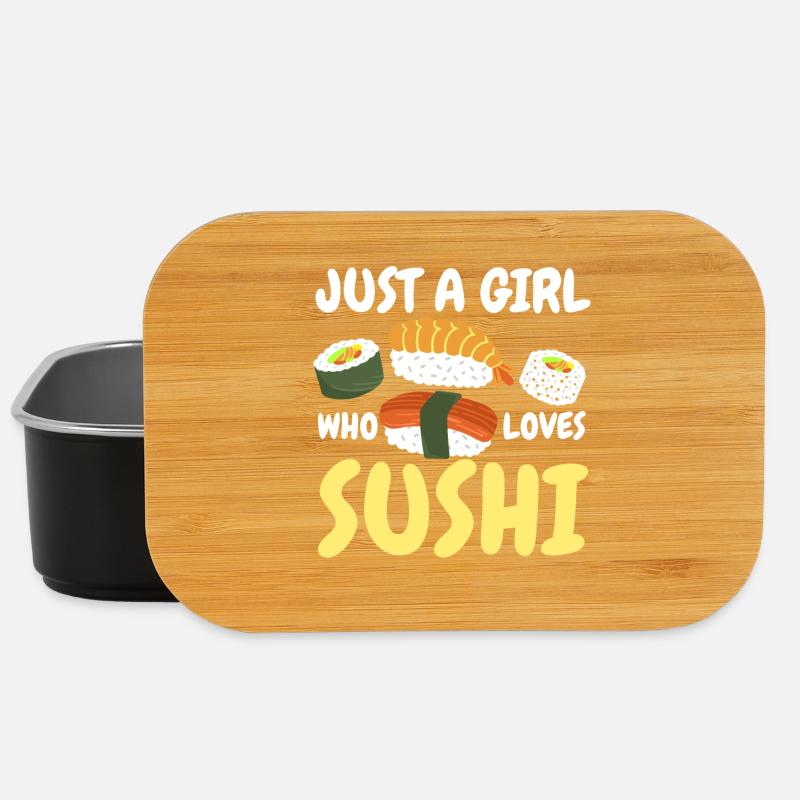 Sushi Japanese Kawaii Sushi Lovers - Lunch Box - black