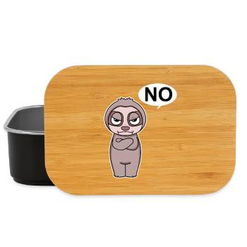 Sloth is annoyed and says no - Lunch Box - black - Front