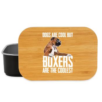 Boxer Dog Dogs Are Cool But Boxers Are Coolest - Lunch Box - black - Front