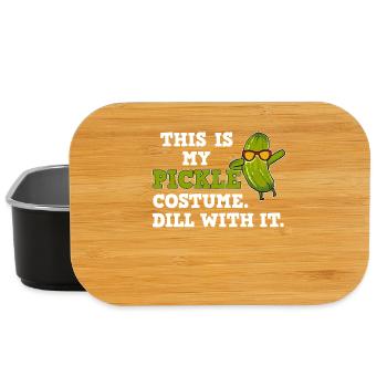 Gurken Gurke Kostüm - Lunch Box - Schwarz - Vorne