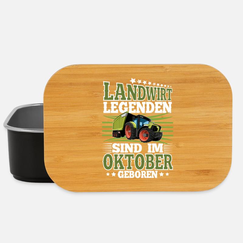 Landwirt Geburtstag Oktober - Lunch Box - Schwarz