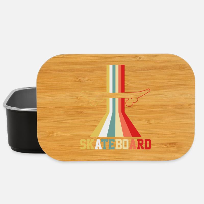 Skateboarden Skateboard Skateboarder Vintage - Lunch Box - Schwarz