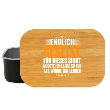 Geselle Gesellenprüfung - Lunch Box - Schwarz - Vorne