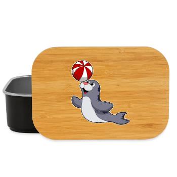 Seehund Schwimmen Wasserball Sommer - Lunch Box - Schwarz - Vorne