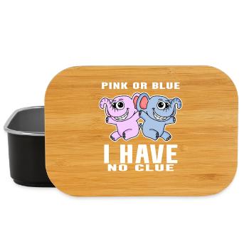 Pink Or Blue - Baby Ankündigung - Lunch Box - Schwarz - Vorne