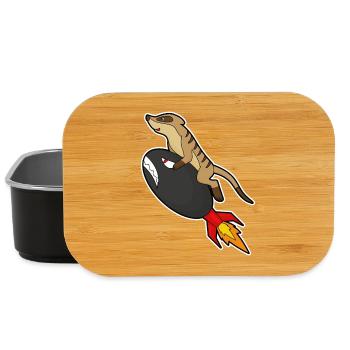 Erdmännchen Rakete - Lunch Box - Schwarz - Vorne