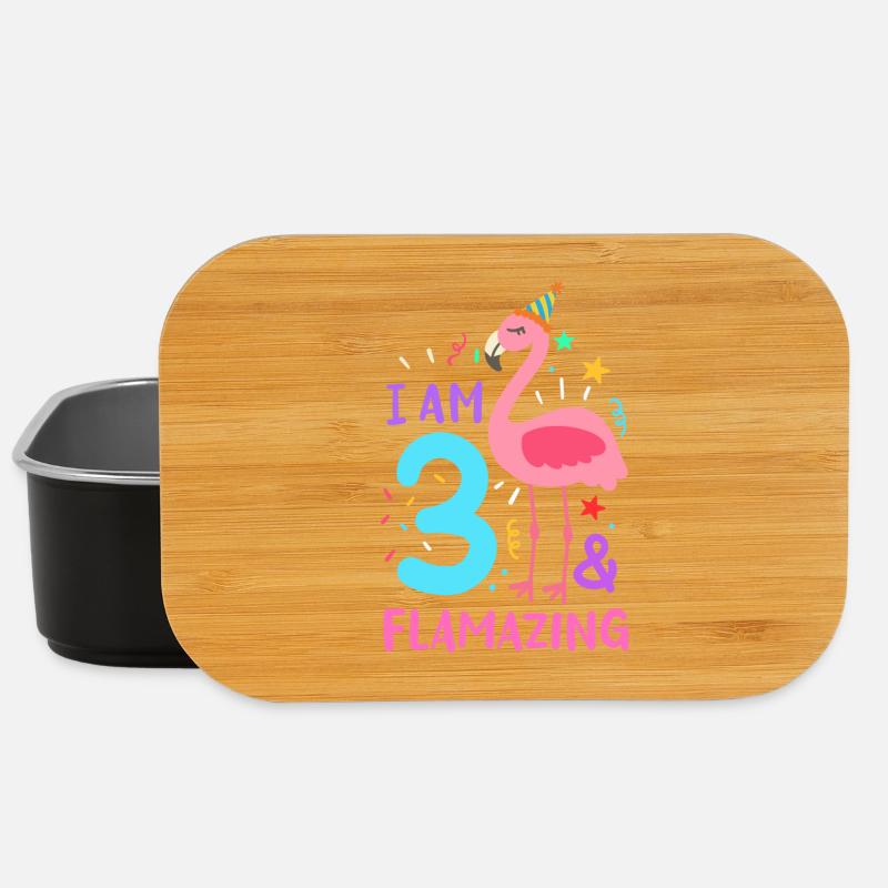 3. Geburtstag Flamingo - Lunch Box - Schwarz