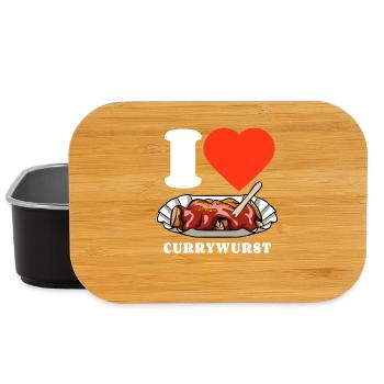 I Love Currywurst - Fast Food Fan - Wurst Kult - Lunch Box - Schwarz - Vorne