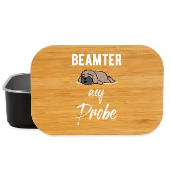 Beamter Auf Probe Hund Verbeamtung Beamten - Lunch Box - Schwarz - Vorne