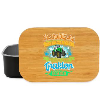 Traktor Lustiger Spruch Kinder - Lunch Box - Schwarz - Vorne