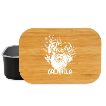 Crâne viking barbu en blanc - Boîte à goûter - noir - Devant