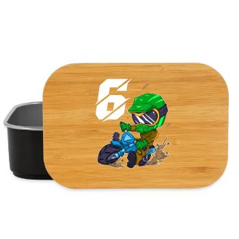 6 ans motocross enfants - Boîte à goûter - noir - Devant