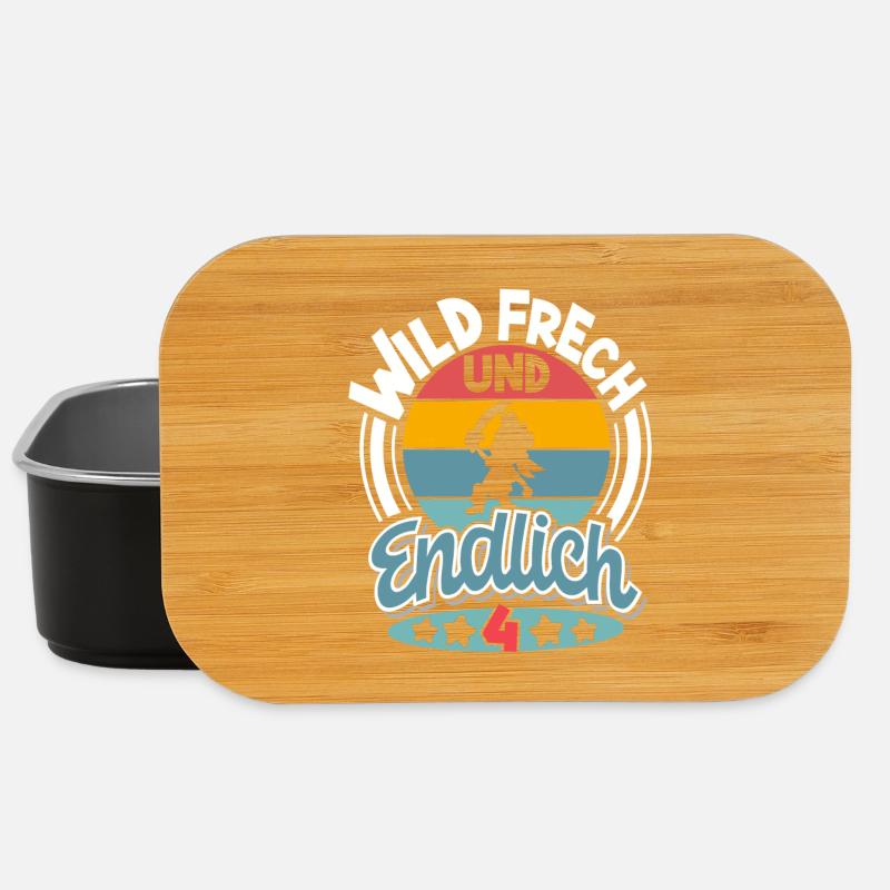 4. Geburtstag Piraten Pirat Kinder - Lunch Box - Schwarz