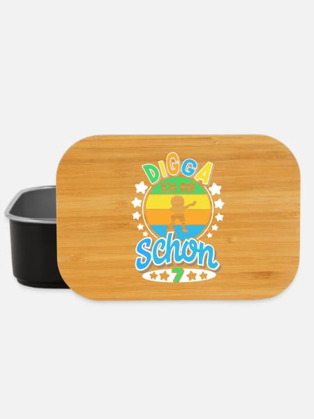 Digga Ich Bin Schon 7 Fußball Dabbing - Lunch Box - Schwarz