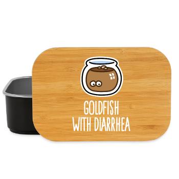 Lustiger Tierarzt Goldfisch mit Durchfall Cartoon - Lunch Box - Schwarz - Vorne