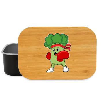 Brokkoli Boxer Boxhandschuhe Boxen - Lunch Box - Schwarz - Vorne
