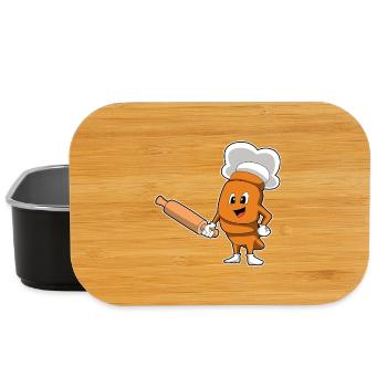 Brot Bäcker Nudelholz Backen - Lunch Box - Schwarz - Vorne