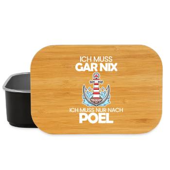 Poel Ostsee Urlaub Anker - Lunch Box - Schwarz - Vorne