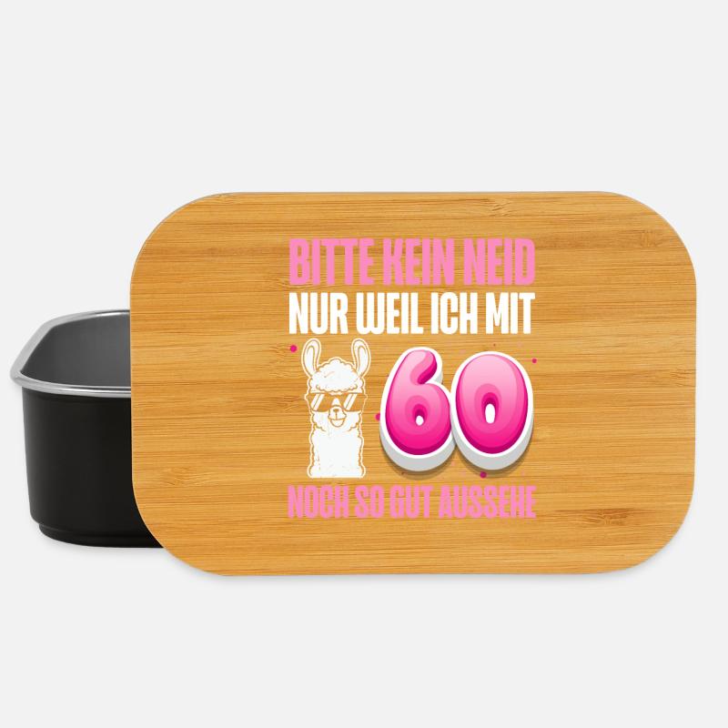 60. Geburtstag Alpaka - Lunch Box - Schwarz