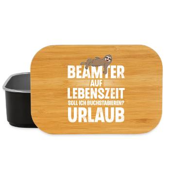 Beamter Auf Lebenszeit - Lunch Box - Schwarz - Vorne