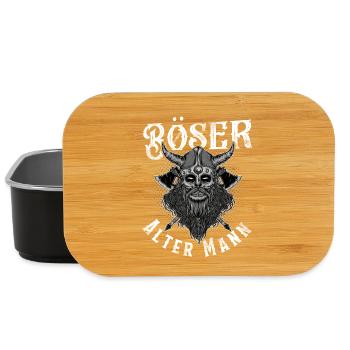 Böser Alter Mann Wikinger - Lunch Box - Schwarz - Vorne