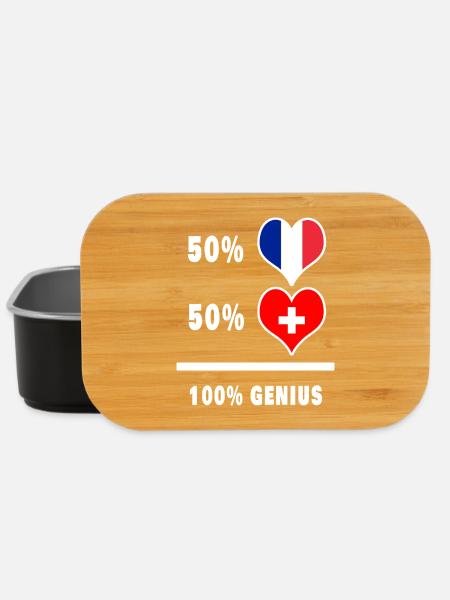 Frankreich und Schweiz Genial / Geschenk - Lunch Box - Schwarz