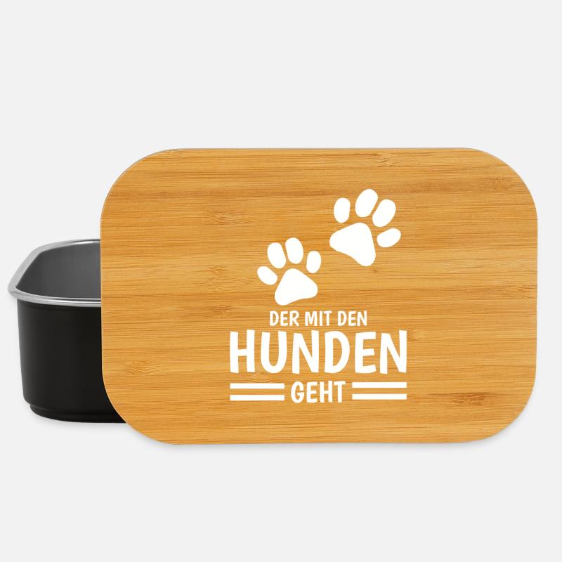 Hund und Herrchen Sprüche - Lunch Box - Schwarz