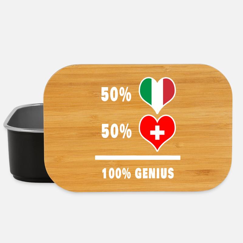 Italien und Schweiz genial / Geschenk - Lunch Box - Schwarz