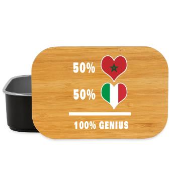 Italien und Marokko genial / Geschenk - Lunch Box - Schwarz - Vorne