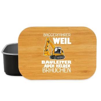 Bagger Baggerfahrer Spruch - Lunch Box - Schwarz - Vorne