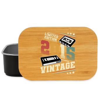 2015 Geburtsjahr Baujahr Geburtstag vintage - Lunch Box - Schwarz - Vorne