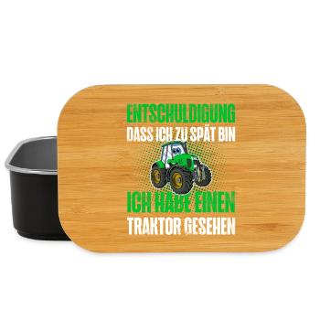 Traktor Landwirt Landwirtschaft - Lunch Box - Schwarz - Vorne