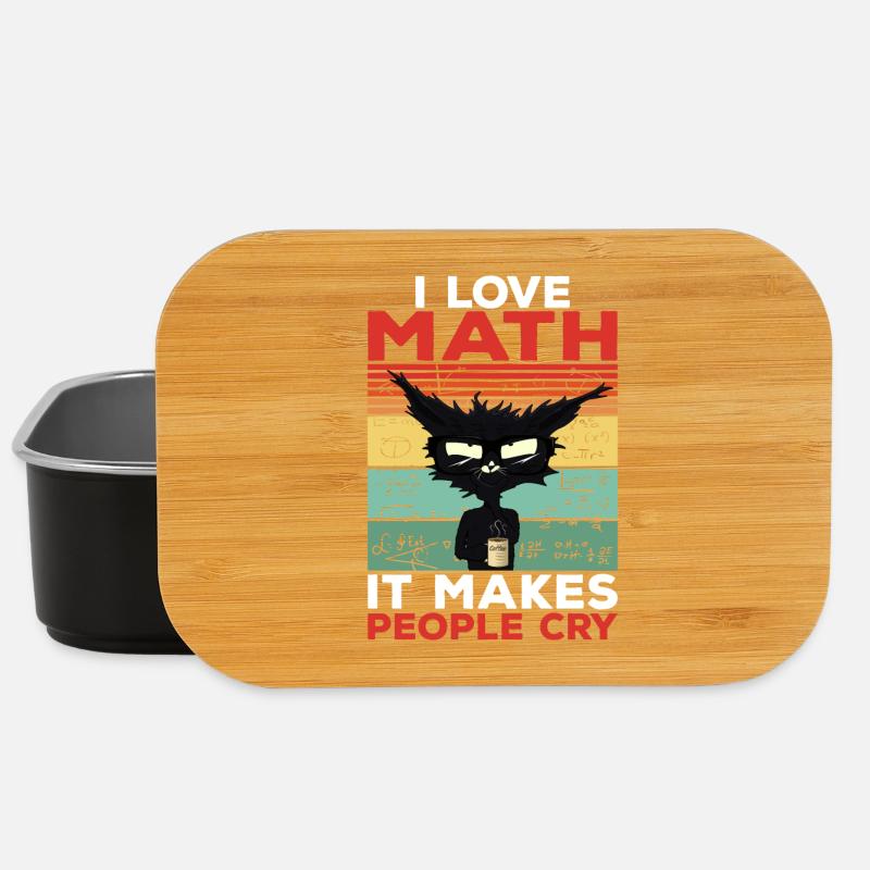 I Love Math It Makes People Cry Mathe Geschenk - Lunch Box - Schwarz