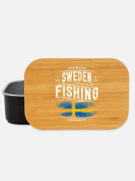 Schweden Angeln Angler Fischen - Lunch Box - Schwarz