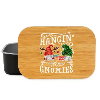 Hanging With My Gnomies Weihnachten Gnom Wichtel - Lunch Box - Schwarz - Vorne