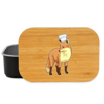 Fuchs Koch Kochmütze Kochen - Lunch Box - Schwarz - Vorne