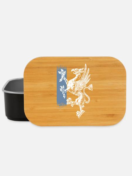 Rostock - stehender Greif - blau weiss - Lunch Box - Schwarz