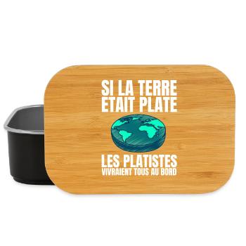 Si la Terre était Plate, les Platistes vivraient.. - Boîte à goûter - noir - Devant
