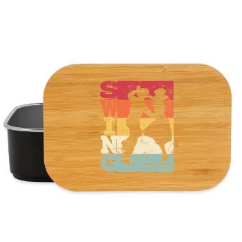 Boogie Woogie Swing Tanzen Retro Farben Vintage - Lunch Box - Schwarz - Vorne
