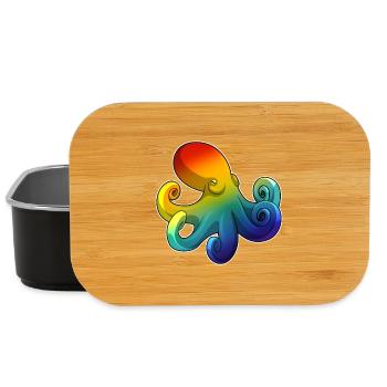Octopus Rainbow - Lunch Box - black - Front