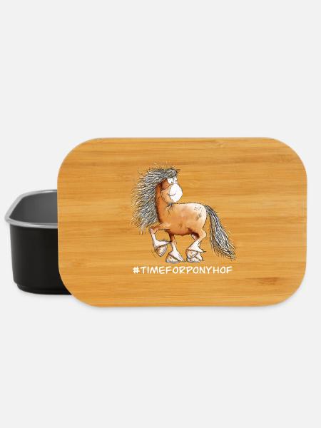 Lustiges Pferd I Pferdemotiv Ponyhof Fun - Lunch Box - Schwarz