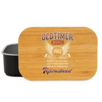 1962 Geboren Geburtstag Oldtimer - Lunch Box - Schwarz - Vorne