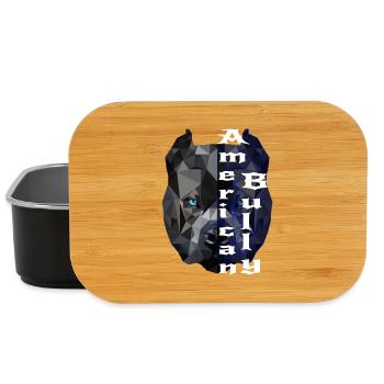 American Bully blue line Design - Lunch Box - Schwarz - Vorne