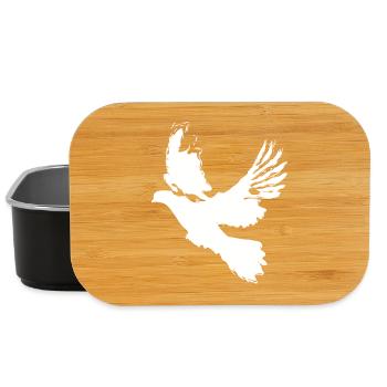 Dove of Peace Dove Design – Symbol of Hope - Lunch Box - black - Front