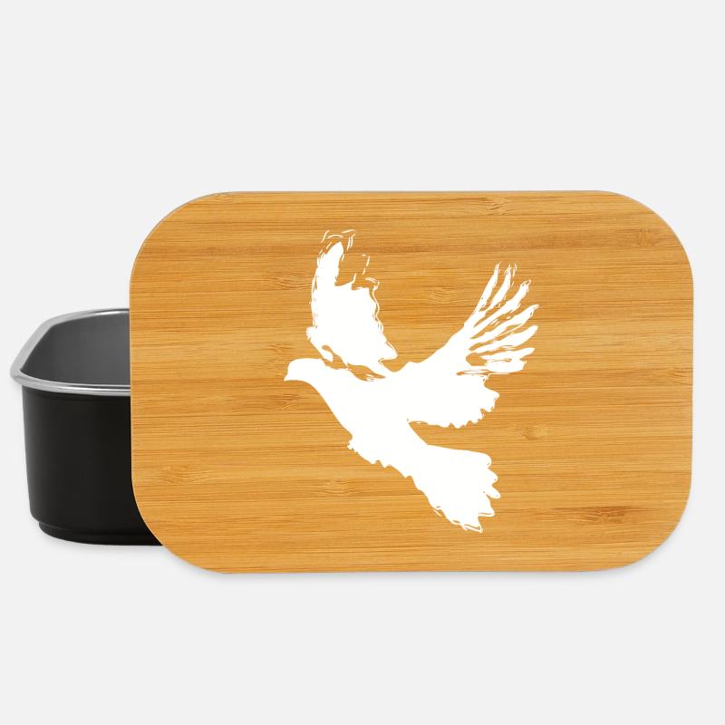 Taube Friedenstaube Design – Symbol der Hoffnung - Lunch Box - Schwarz